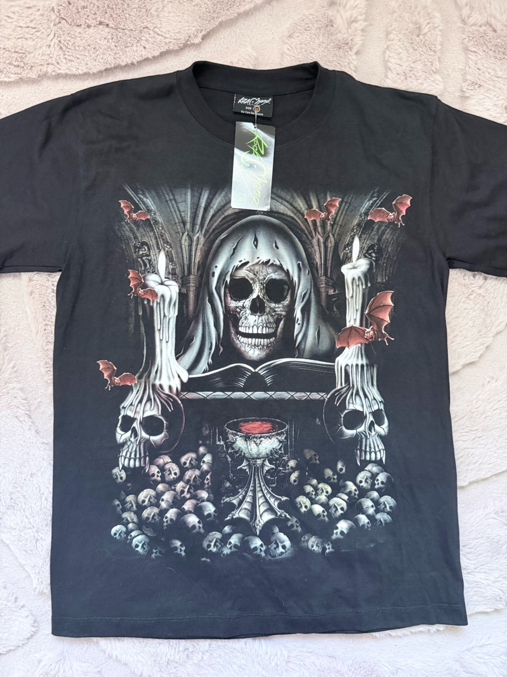 Skull graphic tee Rock Chang Halloween gothic glow in the dark